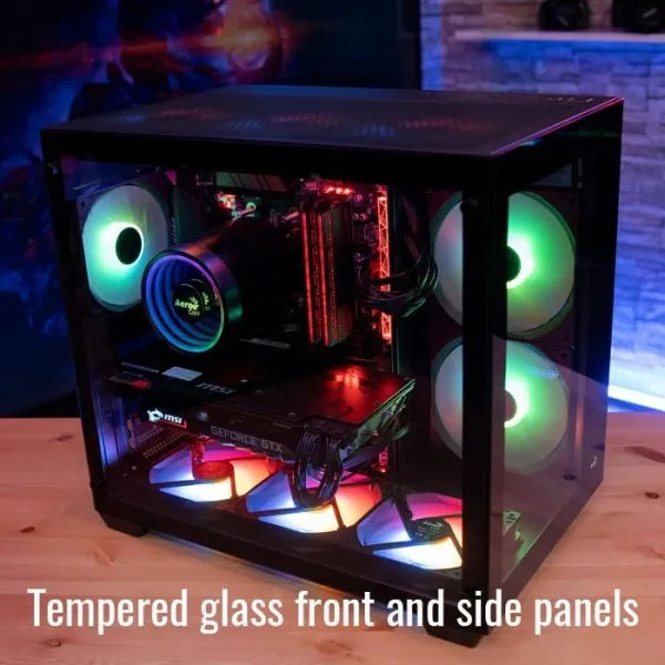Gabinete Atx Gamer Aerocool Dryft Cubo 6 Ventiladores Argb