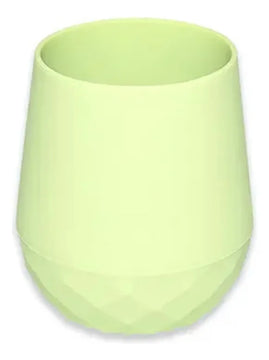 Mini Cup Vaso De Silicona Vaso Entrenador Bebé Color Verde Claro Liso
