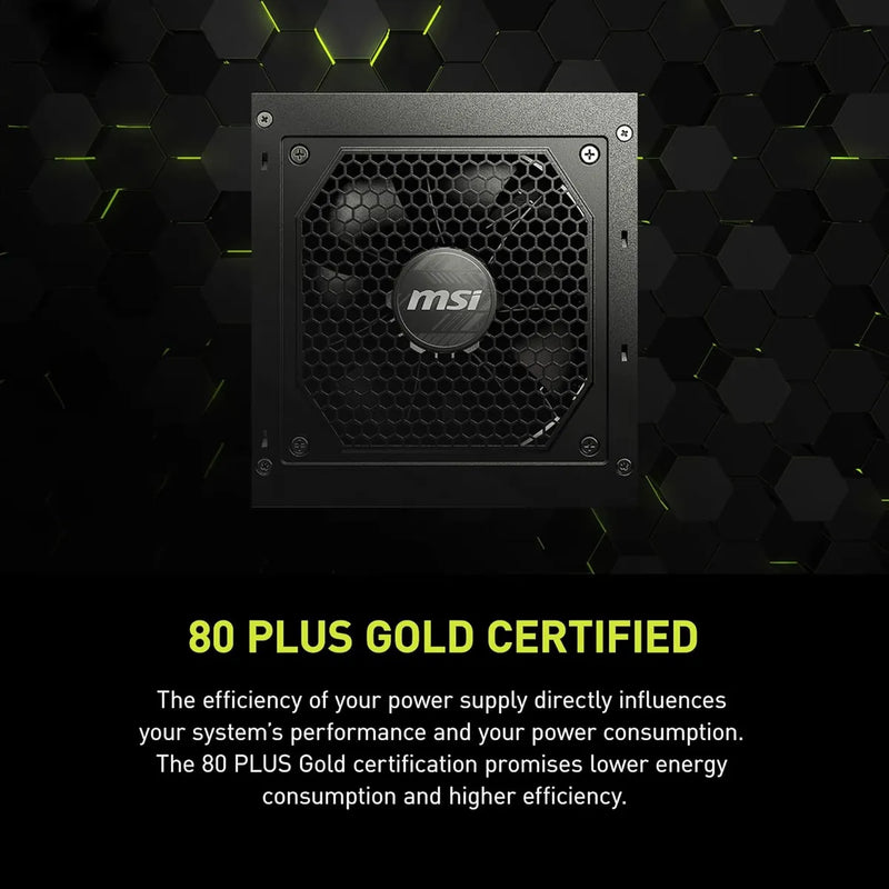 Fuente De Poder Msi Mag A750gl Pcie5 750w 80plusgold Fullmod Negro