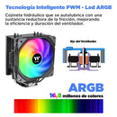 Disipador Aire Pc Fan Cooler Cpu Lga 1700 Am5 1200 Am4 Argb