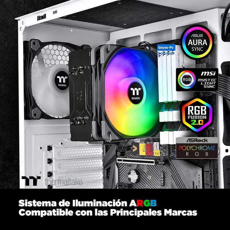 Disipador Aire Pc Fan Cooler Cpu Lga 1700 Am5 1200 Am4 Argb