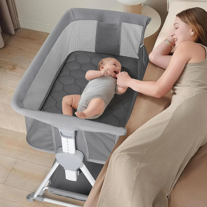 Cuna Lateral Ultra Silenciosa Con Colchón Lavable