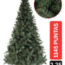 Arbol De Navidad Cascada 2.25m 1145 Puntas Gio Home Pino Navideño Look Natural Base Metalica Artificial Para Decoracion Con Bolas Adornos Extension Cintas Bombillos Botas Campanas Luces Estrella Noel