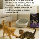 Arena Gatos Premium Control Olor Doble Aroma Talco Bebé 25kg