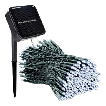 Luces De Navidad Solar Extension Luz Micro Led Navideñas Blanco
