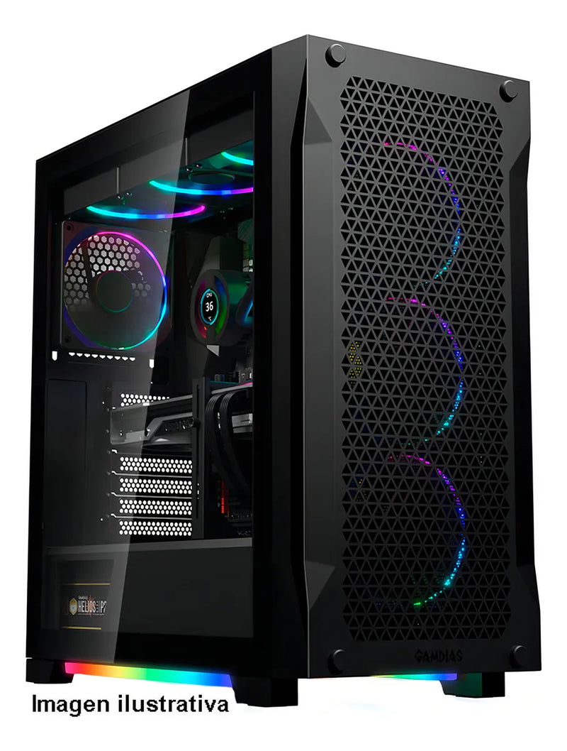 Gabinete para computadora de escritorio Gamdias GD-Athena P1 GD-Athena P1 negro