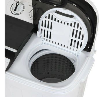 Mini Lavadora Doble Tina De 13 Libras, Compacta Portátil