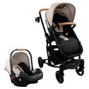 Coche Para Bebe Tipo Moises + Portabebe Prima Bebesit Beige