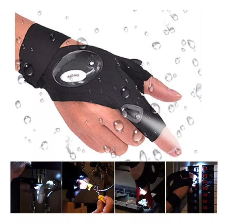 Guante con linterna LED recargable