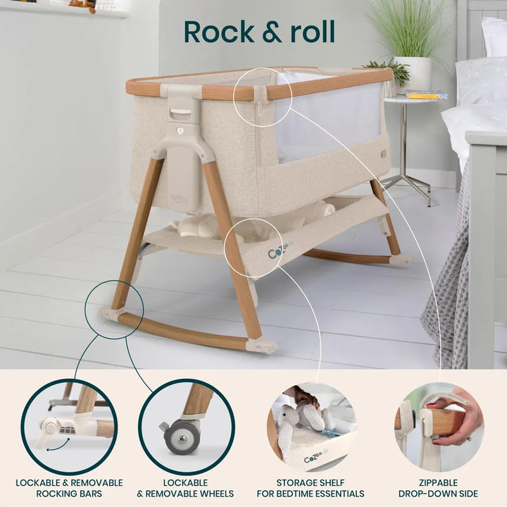 Cuna Y Cama De Noche Plegable Para Bebé Con Mecedora 0-6 Mes