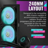 Cooler Master Masterliquid Ml240l Rgb V2 Enfriador Aio 240mm