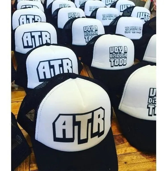 X18 Gorras De Malla Personalizada Publicitaria Negro Ajustable