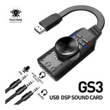 Tarjeta De Sonido Gamer Usb De 7.1 Control Vol Gs3 Mark Ii