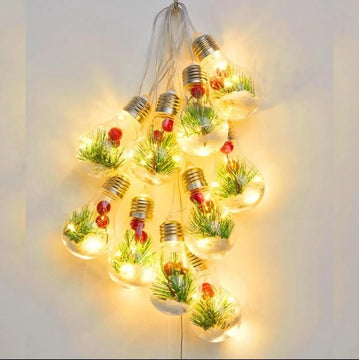 Bola Navidad Led Transparente Adorno Decoración Navideña