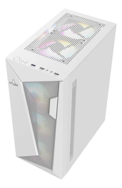 Gabinete Gamer Iceberg Flow D Blanca Argb 4 Ventiladores Blanco