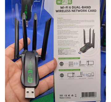 Icaning Ax900 Wifi 6 Adaptador Usb Bt Gigabit 4 Antenas