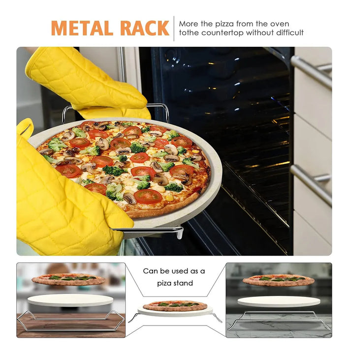 Juego De 5 Piedras Redondas Para Pizza, 13 Piedras Para Pizz