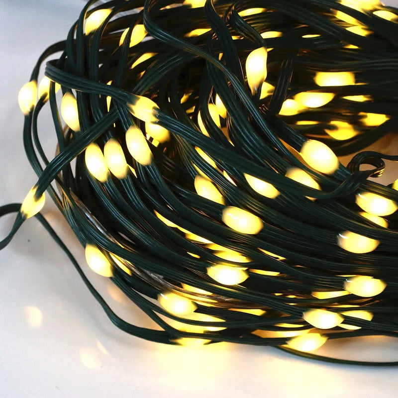Qbis 200 Luces Led De Navidad De Color Blanco Cálido Con C.