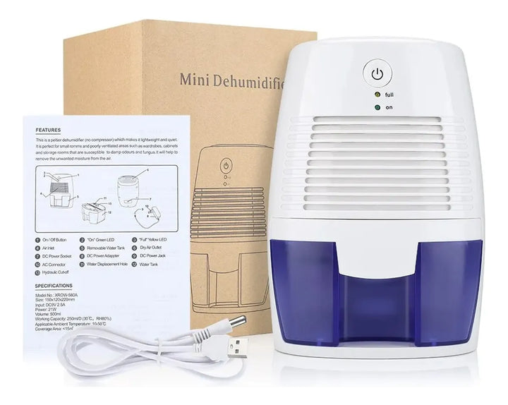 Deshumificador Electrico Absorbente De Humedad 500ml Blanco