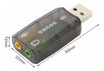 Tarjeta De Sonido Usb 5.1. Audifonos Y Microfono 3.5mm