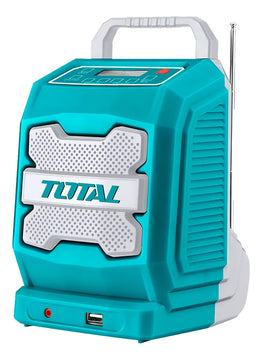 Radio De Trabajo Inalambrico Am/fm Sin Pila Tjrli2001 Total Turquesa