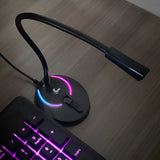 Microfono Gamer Xtech Glisser Xts 680 Usb Colores Dimm Color Negro