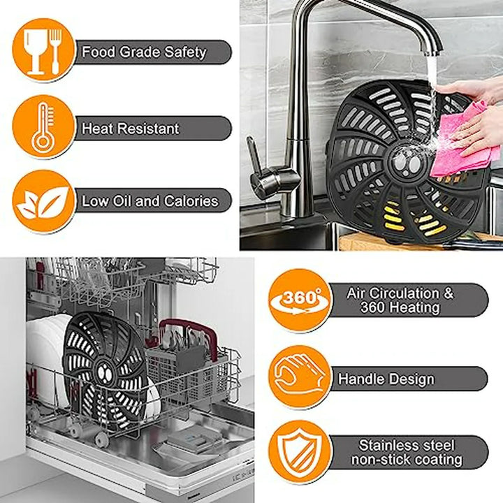 Sartén Grill Para Air Fryer Gourmia Gaf''