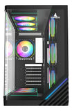 Gabinete Gamer Iceberg Crystal Wave L 7 Ventiladores Argb Color Negro