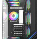 Gabinete Gamer Iceberg Crystal Wave L 7 Ventiladores Argb Negro