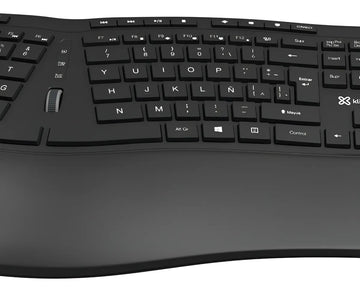 Teclado Klip Xtreme Transcend Wireless Ergonómico - Kbk-530s Color Del Teclado Negro
