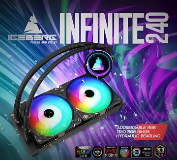 Refrigeración Liquida Argb Iceberg Infinite 240 Amd Intel LED RGB