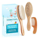Set De Cepillo Y Peine De Madera Para Bebés - Suave Y Efecti