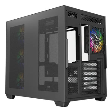 Gabinete Xyz Tesseract X Argb 7 Fans Controller 2d Glass Dual Chamber Usb C