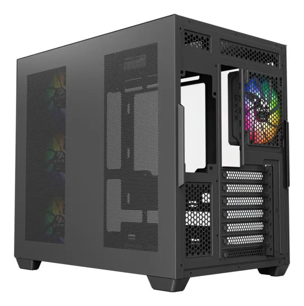 Gabinete Xyz Tesseract X Argb 7 Fans Controller 2d Glass Dual Chamber Usb C