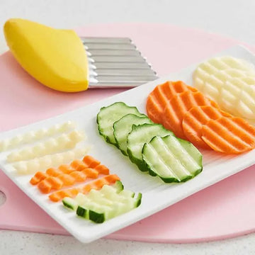 Cuchillo Cortador Ondulado Papas Frutas Verduras