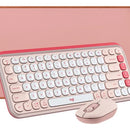 Combo Bluetooth Logitech Pop Icon + Desk Mat Studio, Rosa