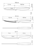 Cuchillos Tramontina Plenus en Acero Inoxidable y Polipropileno Negro 6 Piezas