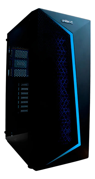 Chasis Unitec X3106b Tira Led Negro + 1 Fan Rgb