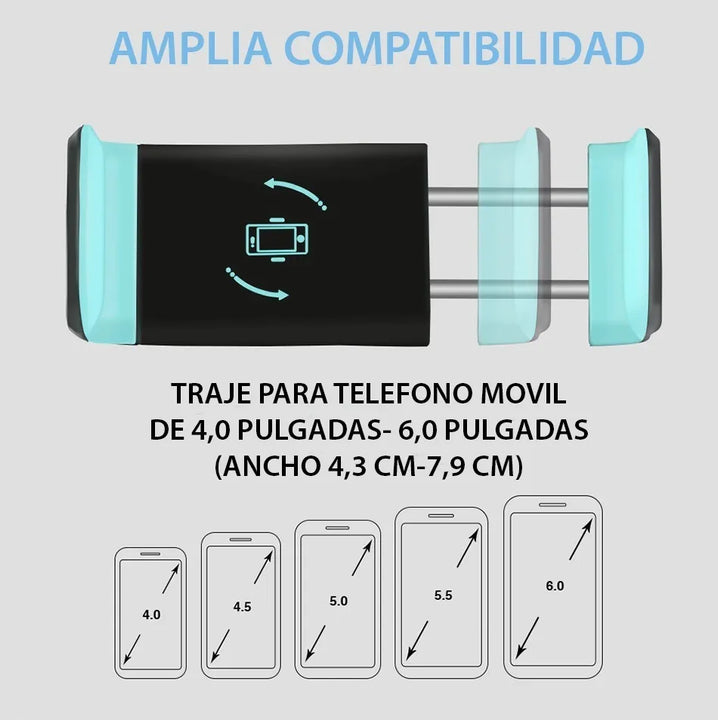 Soporte De Celular Para Carro Holder Antideslizante Ventosa Negro