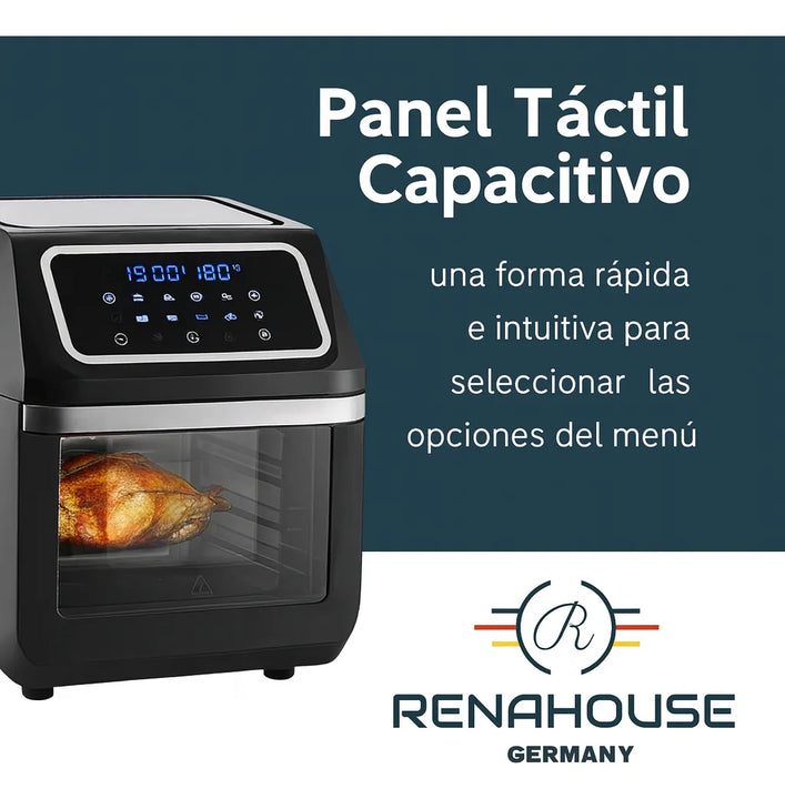 Freidora Aire Renahouse Horno Mesa Air Fryer 12 Litros Negro