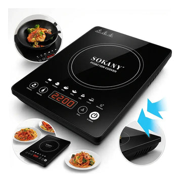 Estufa Inducción 1 Puesto Sokany Digital 1200w 110v Negro
