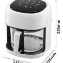 Freidora De Aire Schaffhausen Air Fryer Digital 8 Litros Blanco