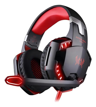 Fone de ouvido over-ear sem fio Kotion Gamer G2000 negro e rojo