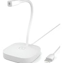 Micrófono de escritorio para pc notebook profesional color blanco G22 Seisa