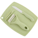 Set Pelapapas Tabla Cuchillo Pelador Frutas Verduras Acero Color Variado