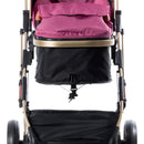 Coche Bebé Moises Plegable Ebaby Color Rosado Chasis Dorado
