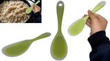 Cuchara De Silicona, Servidor Comida Mesa Y Cocina Arrocera Mango Verde Claro