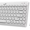 Combo Genius Teclado Y Mouse Q8000 Inalámbrico Tkl Mouse Blanco Teclado Blanco