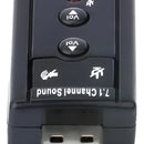 Tarjeta De Sonido Externa Usb 7.1 Adaptador Audio Microfono Color Negro