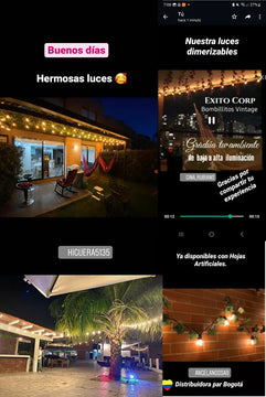 Guirnalda Extensión Luces Led Exterior 7,6m 25 Bombillos Amarillo